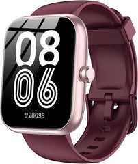 Smart Watch with Alexa Built-in, 1.83" HD Touchscreen, Bluetooth Calling, IP68 Waterproof Fitness Tracker, 120+ Sports Modes, 24/7 Heart Rate/Sleep Monitor for iPhone Android (Red)