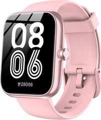 Smart Watch with Alexa Built-in, 1.83" HD Touchscreen, Bluetooth Calling, IP68 Waterproof Fitness Tracker, 120+ Sports Modes, 24/7 Heart Rate/Sleep Monitor for iPhone Android (Red)