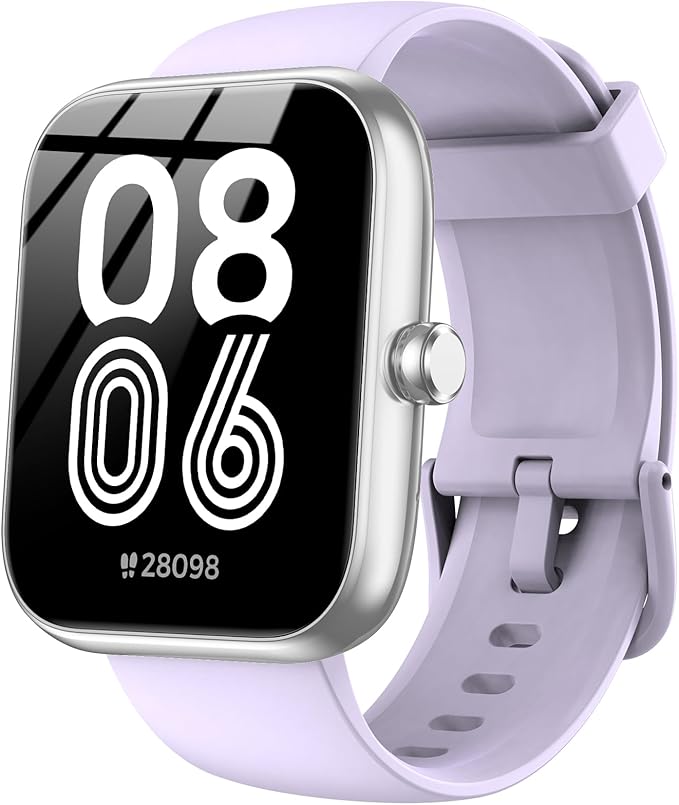 Smart Watch with Alexa Built-in, 1.83" HD Touchscreen, Bluetooth Calling, IP68 Waterproof Fitness Tracker, 120+ Sports Modes, 24/7 Heart Rate/Sleep Monitor for iPhone Android (Red)