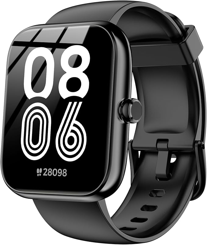 Smart Watch with Alexa Built-in, 1.83" HD Touchscreen, Bluetooth Calling, IP68 Waterproof Fitness Tracker, 120+ Sports Modes, 24/7 Heart Rate/Sleep Monitor for iPhone Android (Red)
